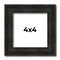 4x4 Thin Barnwood Picture Frame with UV-Resistant Acrylic & Acid Free Backing, Available in 2 Paint Finishes - Grey and Black